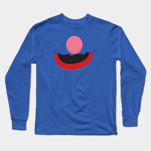 Smiling Blue Friend (for Face Mask) Long Sleeve T-Shirt